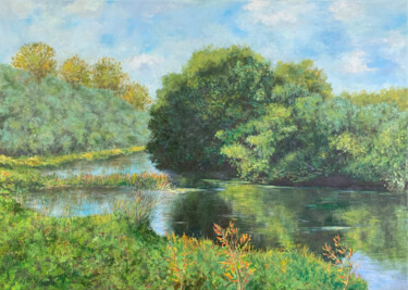 Peinture intitulée "The Protva River (№…" par Albert Safiullin, Œuvre d'art originale, Huile