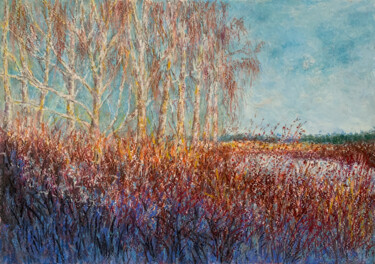 Рисунок под названием "Pre-sunset sun in J…" - Albert Safiullin, Подлинное произведение искусства, Пастель
