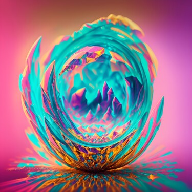 Digital Arts με τίτλο "Globular shaped pat…" από Albertbs, Αυθεντικά έργα τέχνης, Εικόνα που δημιουργήθηκε με AI