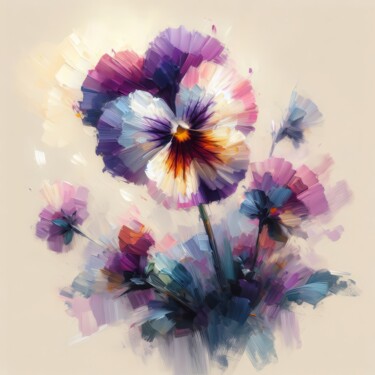 Digital Arts titled "Painting of a pansy…" by Albertbs, Original Artwork, Digital Painting