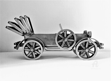 Скульптура под названием "Vintage Cabriolet /…" - Albert Dura, Подлинное произведение искусства, Металлы