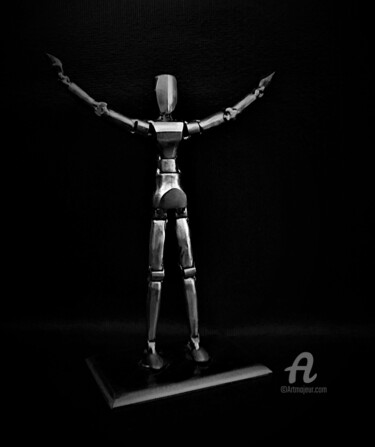 Scultura intitolato "Human Being - Figur…" da Albert Dura, Opera d'arte originale, Metalli