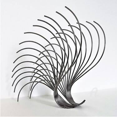 Escultura titulada "Soul - when wind is…" por Albert Dura, Obra de arte original, Metales