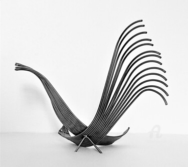 Sculpture titled "Soul - when spring…" by Albert Dura, Original Artwork, Metals