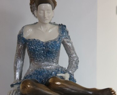 Sculptuur getiteld "Arianna nella Mitol…" door Albertini, Origineel Kunstwerk, Aluminium