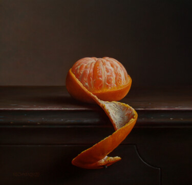 Painting titled "Mandarin" by Albert Kechyan, Original Artwork, Ink