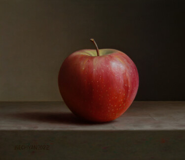 Painting titled "Apple" by Albert Kechyan, Original Artwork, Oil