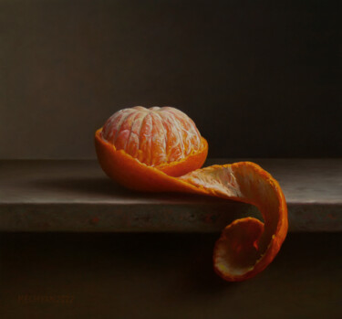 Painting titled "Mandarine" by Albert Kechyan, Original Artwork, Oil