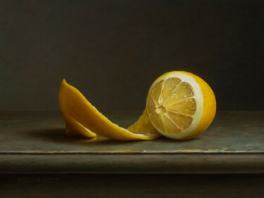 Malerei mit dem Titel "Lemon" von Albert Kechyan, Original-Kunstwerk, Öl