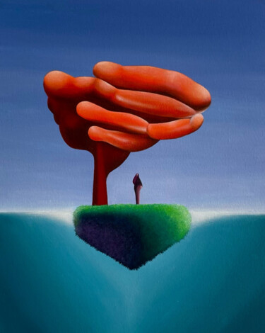 Pintura intitulada "Watching down alone" por Alberto Battistella, Obras de arte originais, Acrílico Montado em Cartão