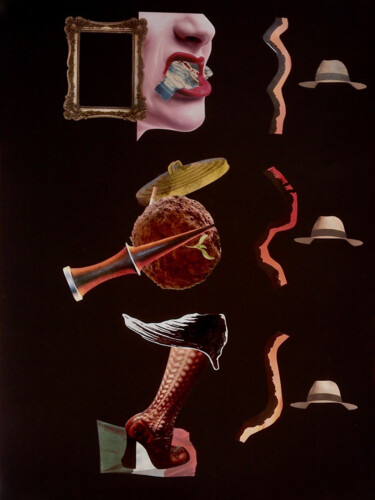 Collages titled "Disecologica" by Alberto Bennati, Original Artwork, Collages Mounted on Wood Panel