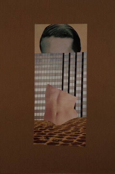 Collages titulada "Il Grattacielo" por Alberto Bennati, Obra de arte original, Collages Montado en Panel de madera