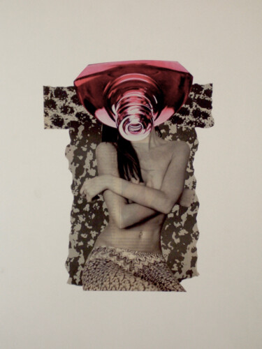 Collages titled "Blair di un Profumo" by Alberto Bennati, Original Artwork, Collages Mounted on Wood Panel