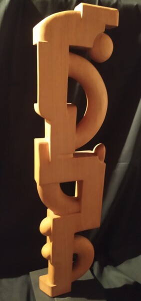 Sculpture titled "Curvus" by Alberto Cabiddu, Original Artwork, Wood