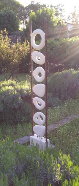 Sculptuur getiteld "Totem I" door Alberto Cabiddu, Origineel Kunstwerk, Steen