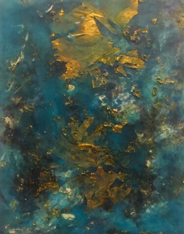 Abstract: the hand Malerei mit dem Titel "Abstract: the hand" von Alberto Calini, Original-Kunstwerk, Encaustic