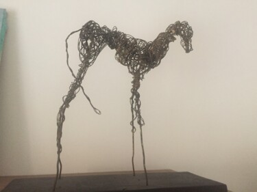 Bobby Sculpture titled "Bobby" by Alberto Calini, Original Art, Wire