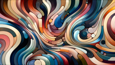 Digital Arts titled "Serenade of Swirls" by Alberto Capitani, Original Artwork, AI generated image