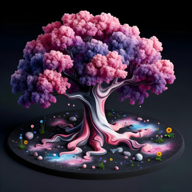 Digital Arts titled "Celestial Bloom - A…" by Alberto Capitani, Original Artwork, AI generated image
