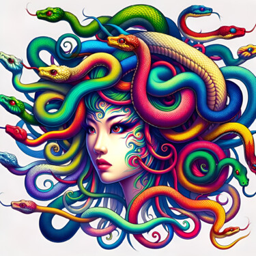 Artes digitais intitulada "Medusa: Symphony of…" por Alberto Capitani, Obras de arte originais, Imagem gerada por IA