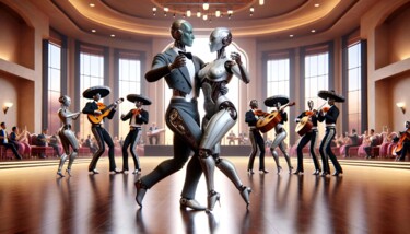 Arte digital titulada "The Graceful Dance…" por Alberto Capitani, Obra de arte original, Imagen generada por IA