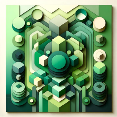 「Circuitry in Nature」というタイトルのデジタルアーツ Alberto Capitaniによって, オリジナルのアートワーク, AI生成画像