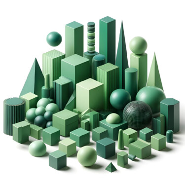 Arte digitale intitolato "Verdant Metropolis" da Alberto Capitani, Opera d'arte originale, Immagine generata dall'IA