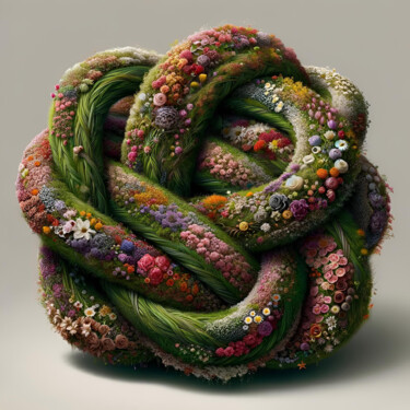 Digital Arts titled "Botanical Weave" by Alberto Capitani, Original Artwork, AI generated image