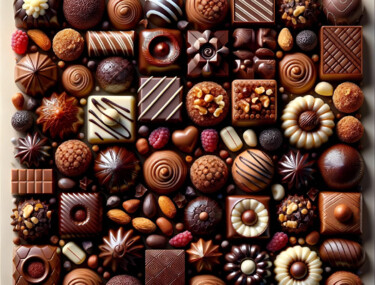 Arts numériques intitulée "Artistry in Chocola…" par Alberto Capitani, Œuvre d'art originale, Image générée par l'IA