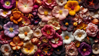Цифровое искусство под названием "A Tapestry of Bloom…" - Alberto Capitani, Подлинное произведение искусства, Изображение, с…