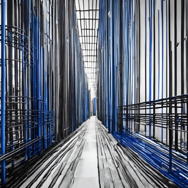 Arts numériques intitulée "Beyond the Corridor…" par Alberto Capitani, Œuvre d'art originale, Image générée par l'IA