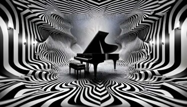Digitale Kunst getiteld "Rhythmic Illusions:…" door Alberto Capitani, Origineel Kunstwerk, AI gegenereerde afbeelding