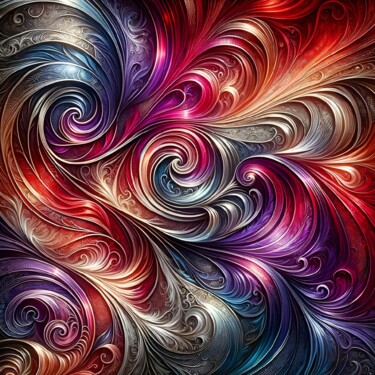 Digital Arts titled "Symphony of Swirlin…" by Alberto Capitani, Original Artwork, AI generated image