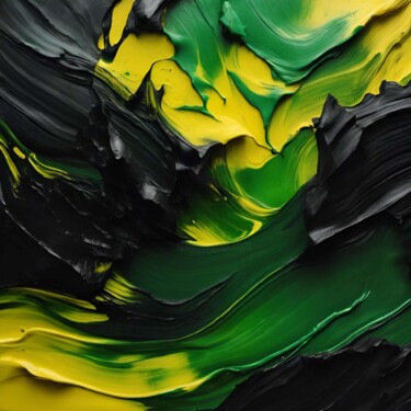 Arts numériques intitulée "Swirling Green and…" par Alberto Capitani, Œuvre d'art originale, Image générée par l'IA
