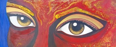 Pintura intitulada "O Olhar de Sedução" por Alberto Fazart, Obras de arte originais, Acrílico