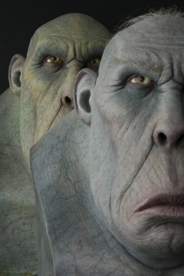 Скульптура под названием "El ogro 2" - Alberto Hortas Lopez, Подлинное произведение искусства, Глина