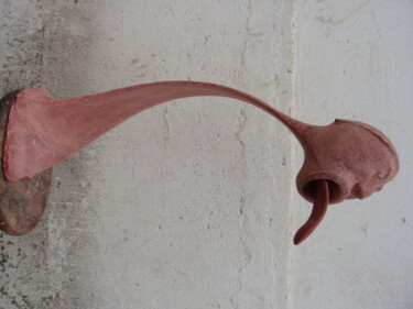 Sculpture titled "Evil-speaking" by Alberto Kissola, Original Artwork, Resin