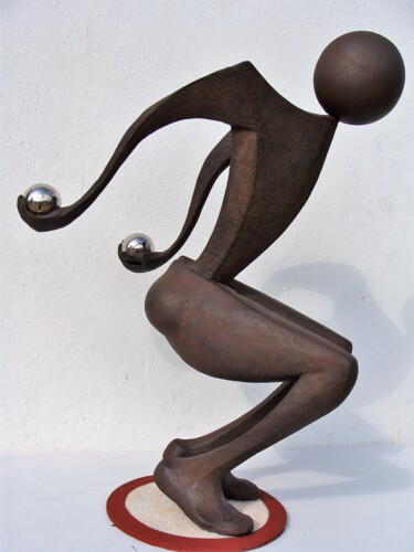 Rzeźba zatytułowany „pétanque” autorstwa Alberto Kissola, Oryginalna praca, Żywica