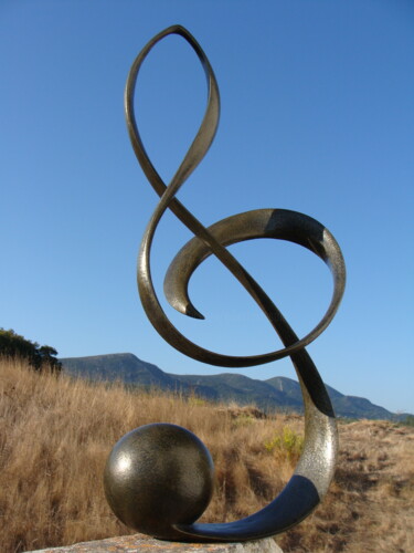 Скульптура под названием "clave de sol" - Alberto Kissola, Подлинное произведение искусства