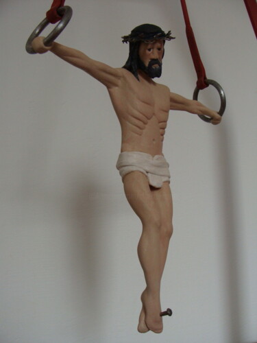 Escultura titulada "Iron Cross" por Alberto Kissola, Obra de arte original, Metales