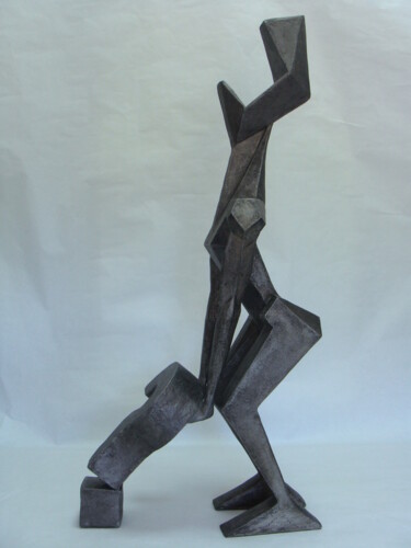 Skulptur mit dem Titel "O peso da incógnita" von Alberto Kissola, Original-Kunstwerk, Andere