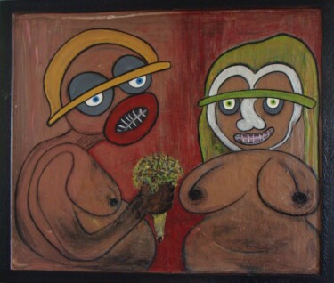 Pintura intitulada "Flirt" por Alberto Kissola, Obras de arte originais, Outro