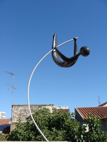 Escultura intitulada "pole vault" por Alberto Kissola, Obras de arte originais