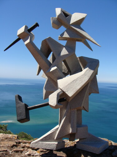 Sculpture intitulée "the sculptor" par Alberto Kissola, Œuvre d'art originale, Résine