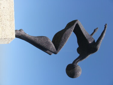 Скульптура под названием "natation" - Alberto Kissola, Подлинное произведение искусства, Смола