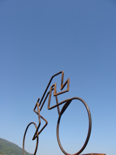 Sculpture intitulée "cyclisme" par Alberto Kissola, Œuvre d'art originale, Métaux