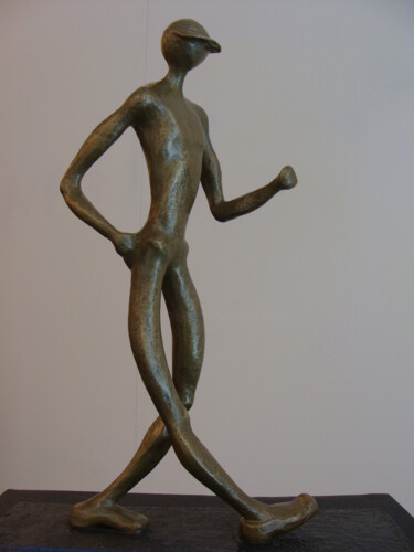 Sculpture intitulée "race walking" par Alberto Kissola, Œuvre d'art originale, Résine