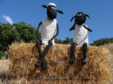 Sculpture intitulée "Shaun le mouton" par Alberto Kissola, Œuvre d'art originale
