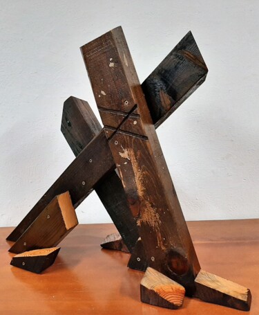 Escultura intitulada "Prechaotic #3" por Alberto Simões De Almeida, Obras de arte originais, Madeira