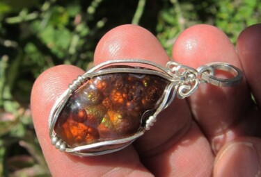 Design mit dem Titel "Mexican Fire Agate…" von Alberto Thirion, Original-Kunstwerk, Schmuck